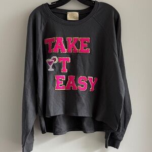 Judith March Take it Easy Pullover Grey Color Sweatshirt Size Women’s Large